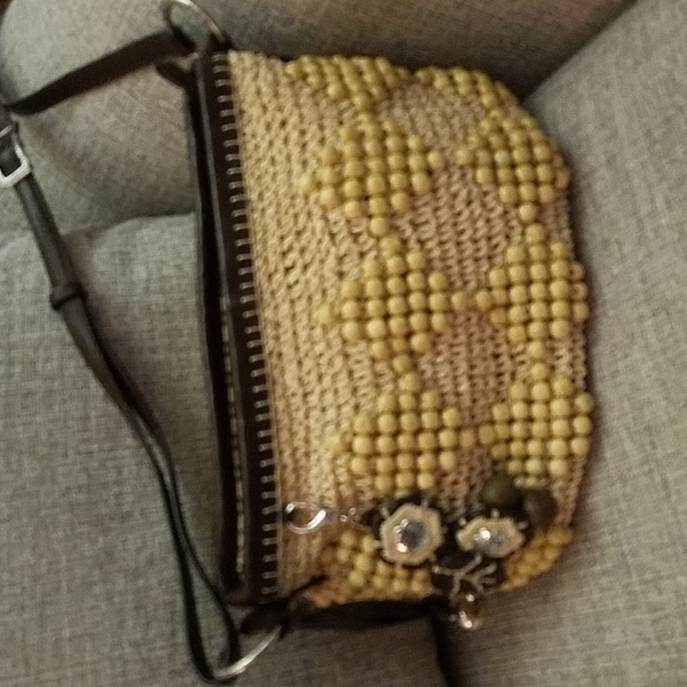Brighton straw and leather handbag